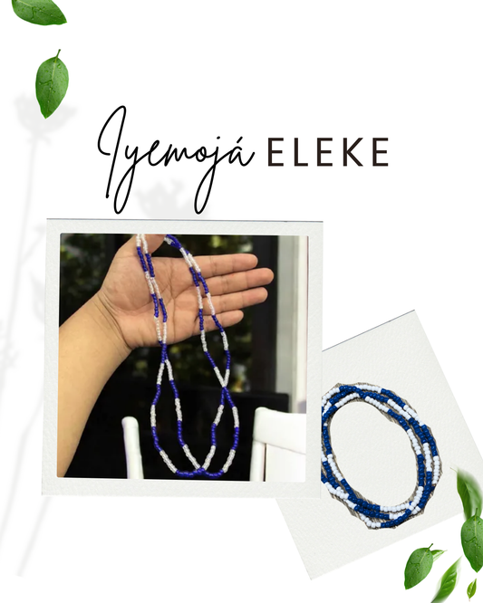 Eleke of Iyemojá Glass Beads Ifa Religion Babalawo Isese Tradition Necklace Orisa Protection