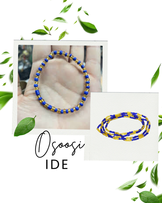 Ide of Osoosi Bracelet Glass Beads Ifa Religion Babalawo Isese Tradition Afrocuban Orisa Ochosi