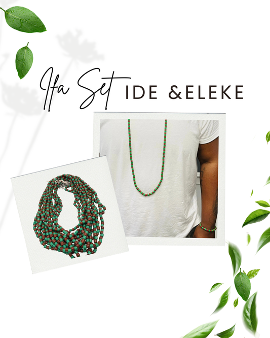 IFA Ide & Eleke Glass Bead Set: Yoruba Bracelet Necklace