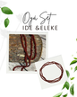 Oyá Set of Eleke and Ide Glass Beads Ifa Spiritual Protection Orisa Bracelet and Necklace