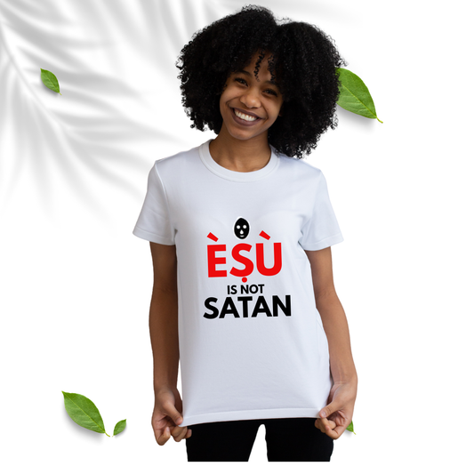 Esu is Not Satan Printed T-shirt Ifa Campaign Babalawo Isese Tradition