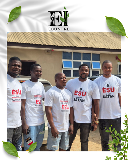 Esu is Not Satan Printed T-shirt Ifa Campaign Babalawo Isese Tradition