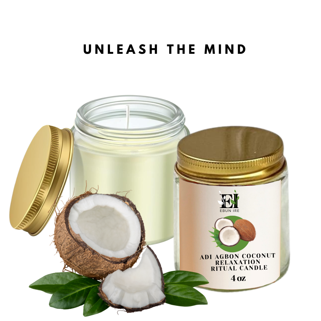 Adi Agbon Coconut  Relaxation  Ritual Candle